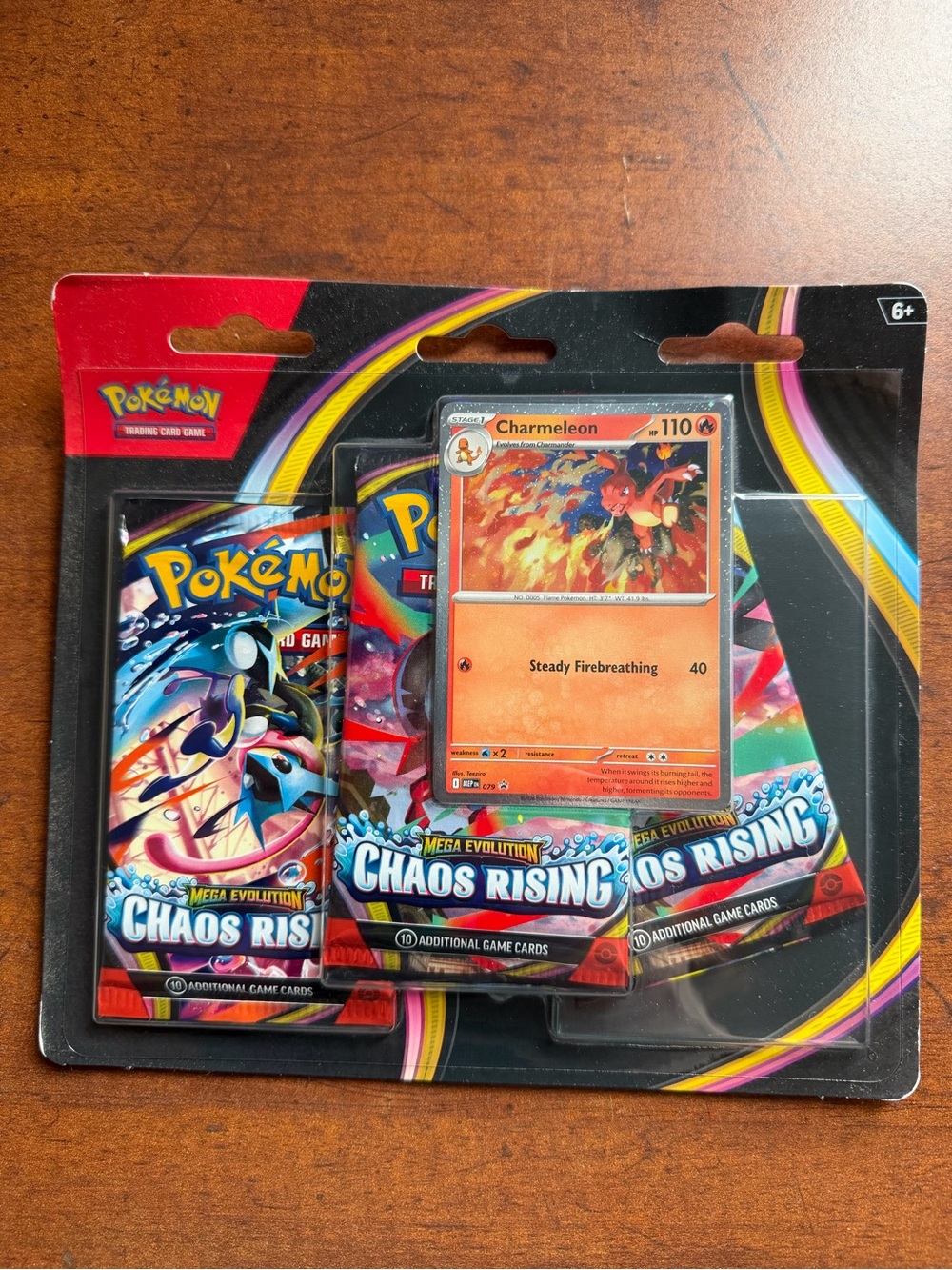 Pokemon Chaos Rising Booster Pack Trio with Orange Charmeleon Promo